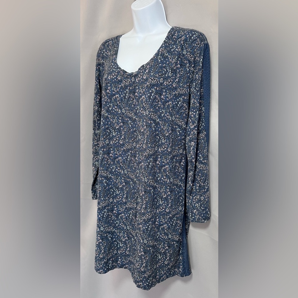 Victorias Secret Floral Tunic Mini Dress Long Sleeve Womens Small Soft Stretchy